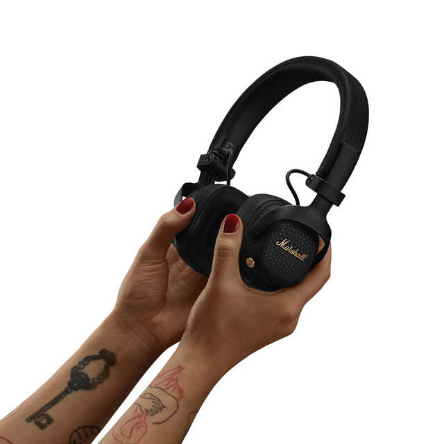 Marshall ブラックオーバーイヤーヘッドフォン Marshallのフラッグシップヘッドホンは音、デザイン、ノイキャン、質感