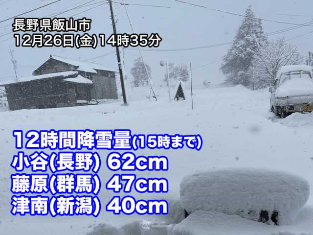 今日だけで50cm以上の積雪増加 明日にかけて大雪や吹雪続く|au Web