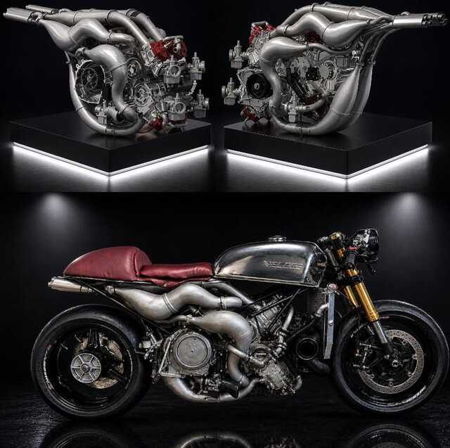 250馬力！ 2ストローク8気筒で1000ccのバイク用エンジンがバケモノ