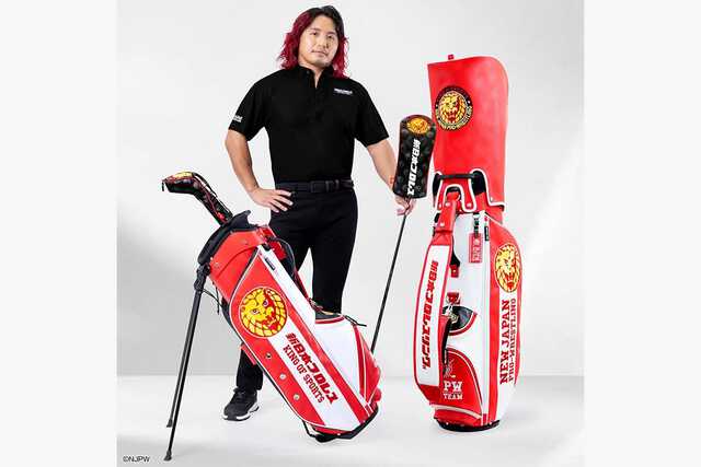 【新品】ゴルフキャディバック　日本女子プロゴルフ選手権限定 新日本プロレス」新作ゴルフグッズが登場 初回150本限定特典付き