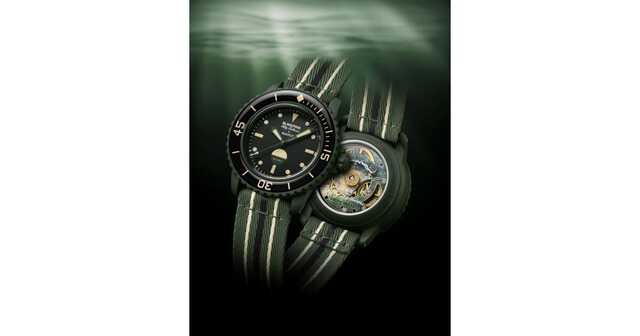 訳アリ特価：最新作ブランパン×スウォッチ 自動巻 GREEN ABYSS ブランパン×スウォッチ」コラボ時計の新作「グリーン アビス」が
