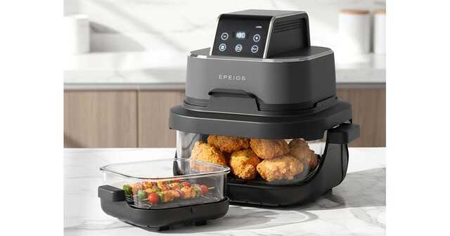 調理中の食材がよく見えるノンフライヤー「EPEIOS ガラスホット