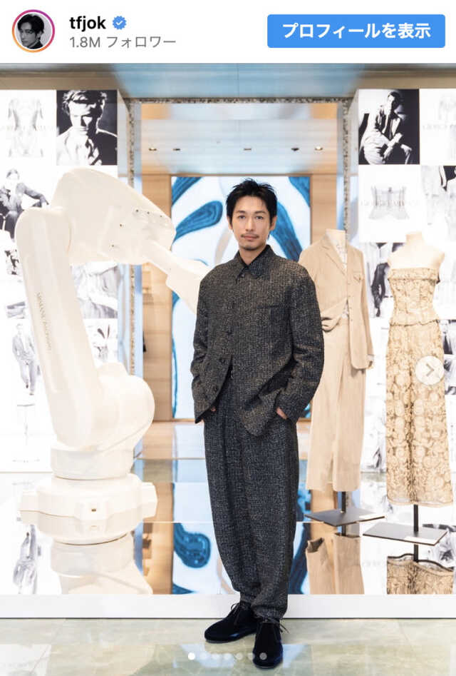 ディーン・フジオカ、アルマーニ展で見せた洗練の装い「佇まいが美しい