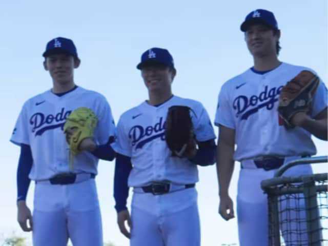 ドジャース、山本由伸＆大谷翔平＆佐々木朗希の撮影ショット公開「かっ