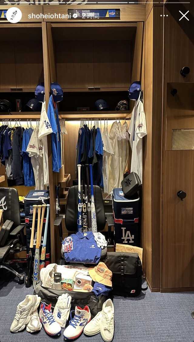大谷翔平が球宴ロッカー公開 オールスター仕様の特別バットも