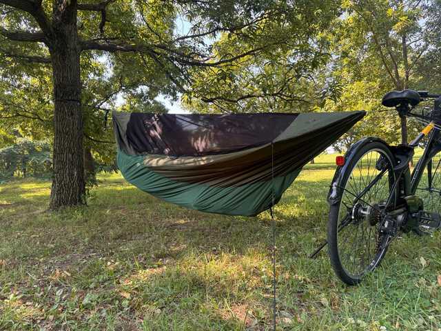 ハンモックスタンド 自転車やバイクをハンモックスタンドにできるキットが登場