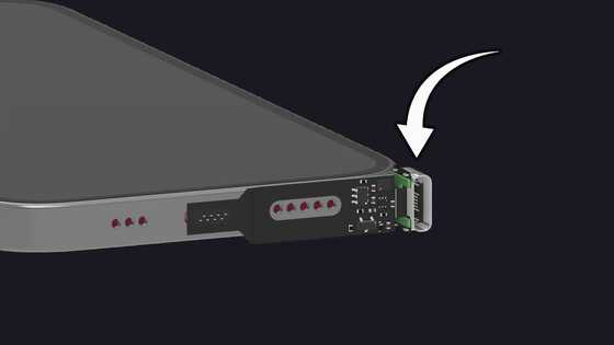 iPh0n3　iPhone１３mini用 TYPE-C対応ケース iPhoneのLightningポートを無理矢理USB-Cポートに変換できるケース