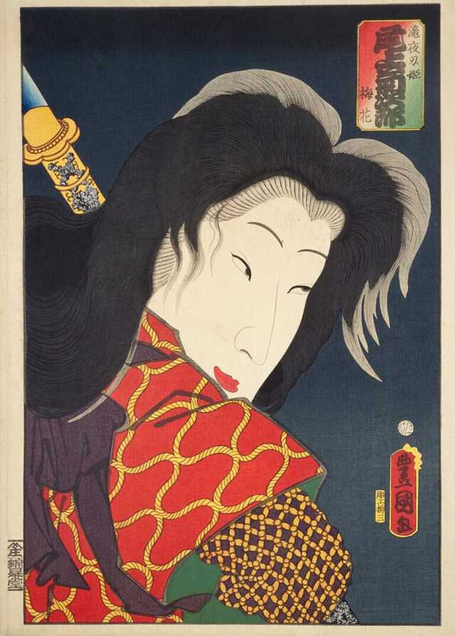 浮世絵　歌舞伎 香朝桜による浮世絵「「歌舞伎座新狂言 江戸桜由縁助六」「白酒