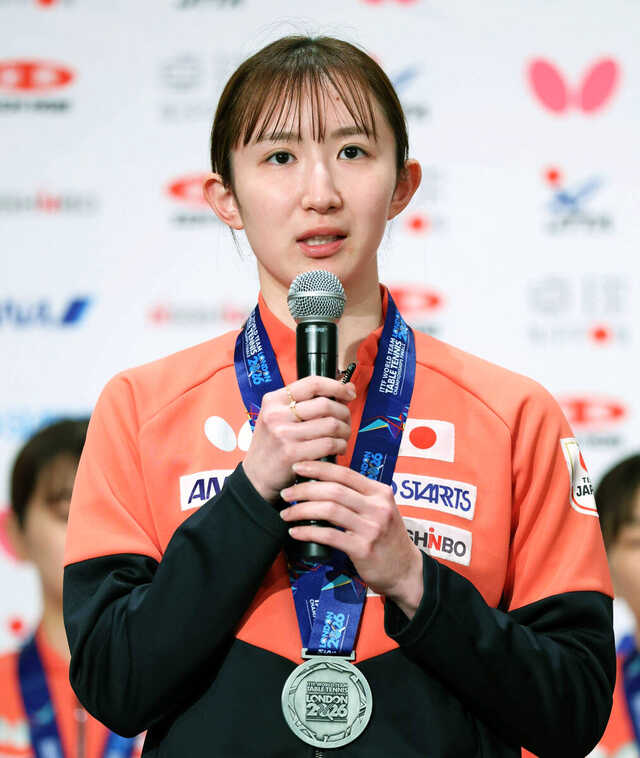 卓球女子の早田ひな「責任を感じています」6大会連続銀メダルで「この