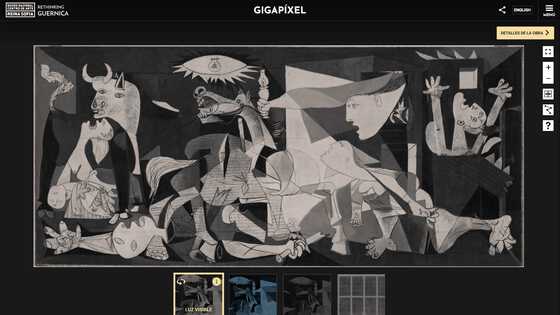 ゲルニカ」を超拡大してじっくり鑑賞できる「Guernica Gigapíxel