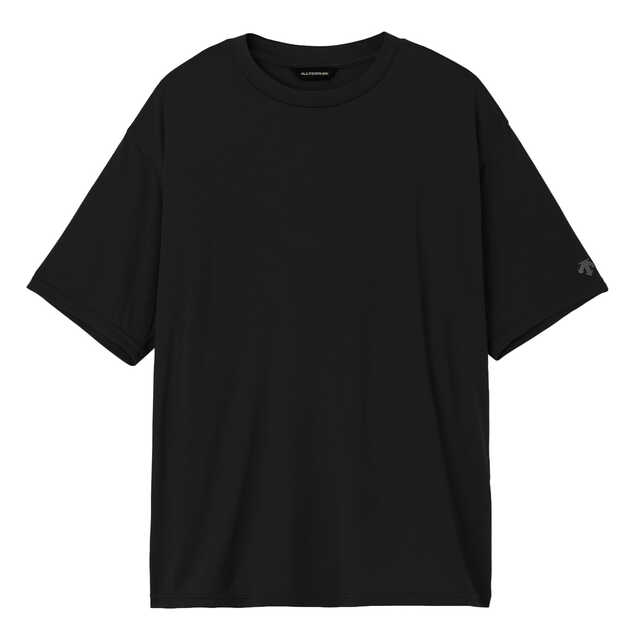 ほぼ新品⭐️デサント　オルテライン　ブラック黒クルーネック高級Tシャツ　ポケット 洗えるウールT、シームレスT、ポケT。デサント オルテライン本気