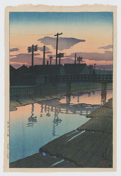 小林清親、川瀬巴水、吉田博ら浮世絵、新版画の名品が里帰り