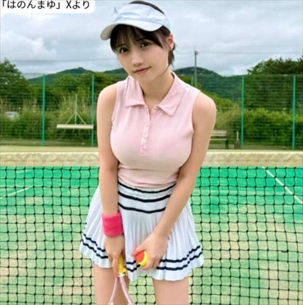 147cm現役アイドル、抜群プロポーション際立つテニスウエア姿が「可愛